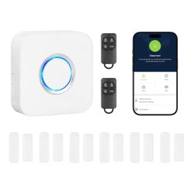 Door Chime, DC 12V, Wireless Door Open Contact Sensor Alarm Chime with 656 ft Range, Remote Control with App, Doors Ringer Alert for Business, St