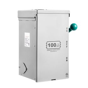 100A Generator Transfer Switch, 24000W Manual Transfer Switch, Heavy Duty Double-Throw Power Transfer Switch 120/240V, Meeting NEMA 3R Standards