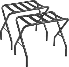 Foldable Suitcase Stands Set of 2, Metal Luggage Holder for Guest Room