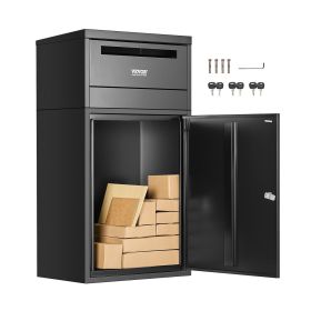 Package Delivery Boxes for Outside, 35.8 in Mailbox for Parcel with Lock, Galvanized Steel Package Drop Box with Anti-Theft Design
