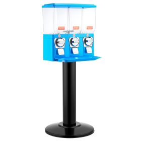 Candy Vending Machine, Triple Compartment Candy Vending Machine with Stand, Gumball & Candies Vendings Machines with Built-In Cash Box, Detachabl