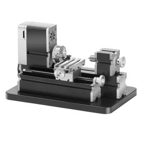 Didactical Mini Metal Lathe Machine, 2.76 x 5.12 in, 36W Power Metal Lathe, 20,000 RPM Speed, with 3-jaw Chuck, Aluminum Alloy Handwheel