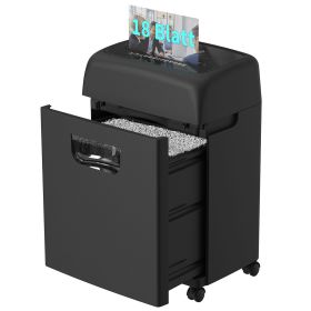 Woolsche Paper Shredder for Home,18-Sheets Cross Cut With 5.28 Gallon Pull out Bin,P-4 Security Level, Shred Paper and Credit Card and CD,Ultra-q