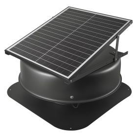 Solar Attic Fan, 42 W, 2800 CFM Large Air Flow Solar Roof Vent Fan, Low Noise and Weatherproof with 110V Smart Adapter, Ideal for Home, Greenhous