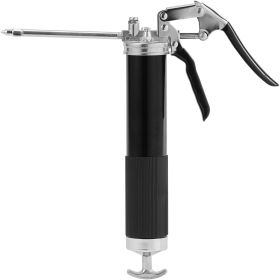 Pistol Grip Grease Gun, 6000 PSI, 14 OZ / 400 CC Capacity Heavy Duty Professional Grease Gun, with 19.69 Inch Flexible Hose 2 Black Flat Couplers