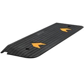 Upgraded Rubber Threshold Ramp, 1" Rise Wheelchair Ramp Doorway, Natural Curb Ramp Rated 33069 lbs Load Capacity