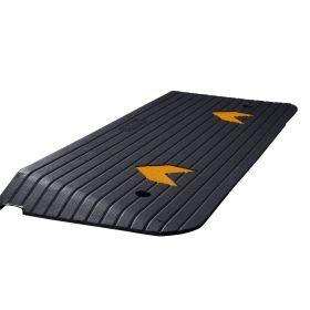 Upgraded Rubber Threshold Ramp, 1.5" Rise Wheelchair Ramp Doorway, Natural Curb Ramp Rated 33069 lbs Load Capacity