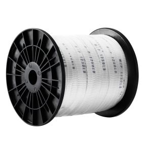 Polyester Pull Tape, 1/2" x 528' Mule Tape Flat Rope, 1250 lbf Tensile Capacity, Printed Webbing Cable Pulling Tape for Packaging, Gardening