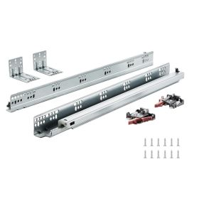 6 Pairs of 21 Inch Drawer Bottom Side Mount Rails, Heavy Duty Full Ball Bearing Extension Steel Track