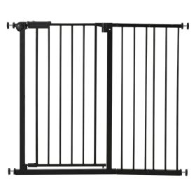 Baby Gate, 26-40 Inches Adjustable Width, 36 Inches High Dog Gate, Easy Step Walk Thru, for Child Pet Security, Pressure Mount Kit, Wall Cups