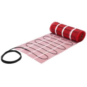 70 sqft Self-Adhesive Mesh Floor Heating Mat System, 120V Electric Radiant Heated Floor System, with Smart Control Thermostat & Alarm