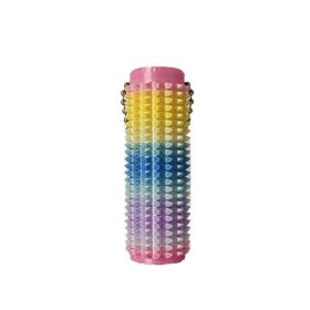 Rainbow Textured Silicone Fidget Stress Relief Keychain - Portable Palm Massager for Anxiety, Focus & Relaxation, Perfect for Travel, Work & Scho (Color: Candy Color)