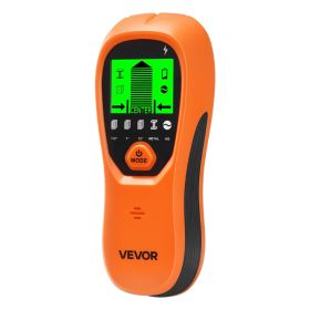 Stud Finder Wall Scanner, 5 in 1, Electronic Wall Stud Detector with Smart Sensor, High-Definition LCD Display and Audio Alarm (Color: Orange)