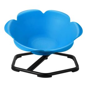 Kids Swivel Chair, 220 lbs Capacity, Cylinder Shape Sensory Spinning Chair, Autistic Kids Sensory Toy Seat with Non-Slip Metal Base (Pattern: Roller, Color: Blue)