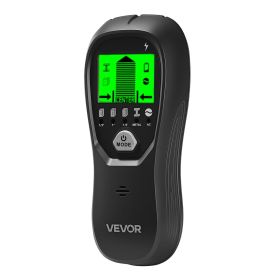 Stud Finder Wall Scanner, 5 in 1, Electronic Wall Stud Detector with Smart Sensor, High-Definition LCD Display and Audio Alarm (Color: Black)