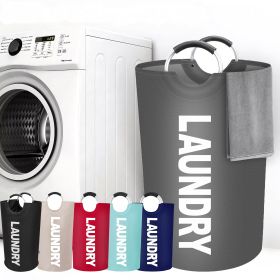 1 gallon waterproof fabric laundry basket, clothing storage basket, household storage basket (Color: grey.)