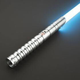 BJSABER Heavy Dueling RGB Lightsaber | Motion Control, 16 Colors, 16 Sounds | Metal Hilt | USB-C Charging | Battle-Ready for Adults & Kids (Accessory Type: RGB-Silver)